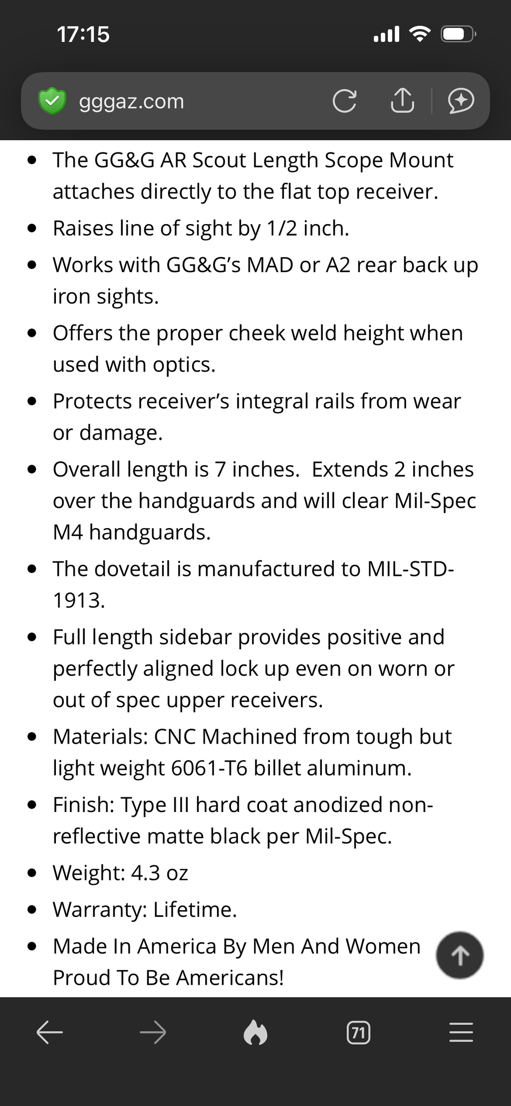 GG&G Scout Rail