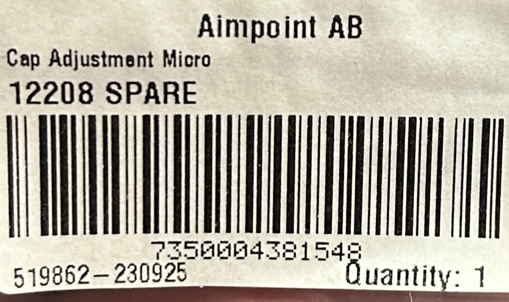 Imprint AB. Cap adjustment Micro
